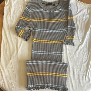 English Factory Black and White Knit Dress